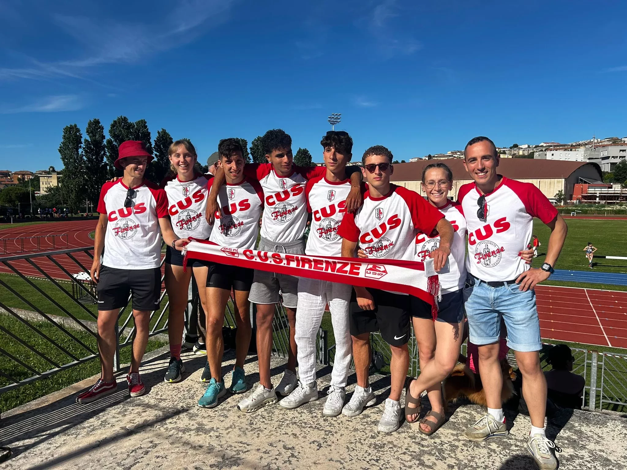 Alcuni atleti della delegazione CUS Firenze