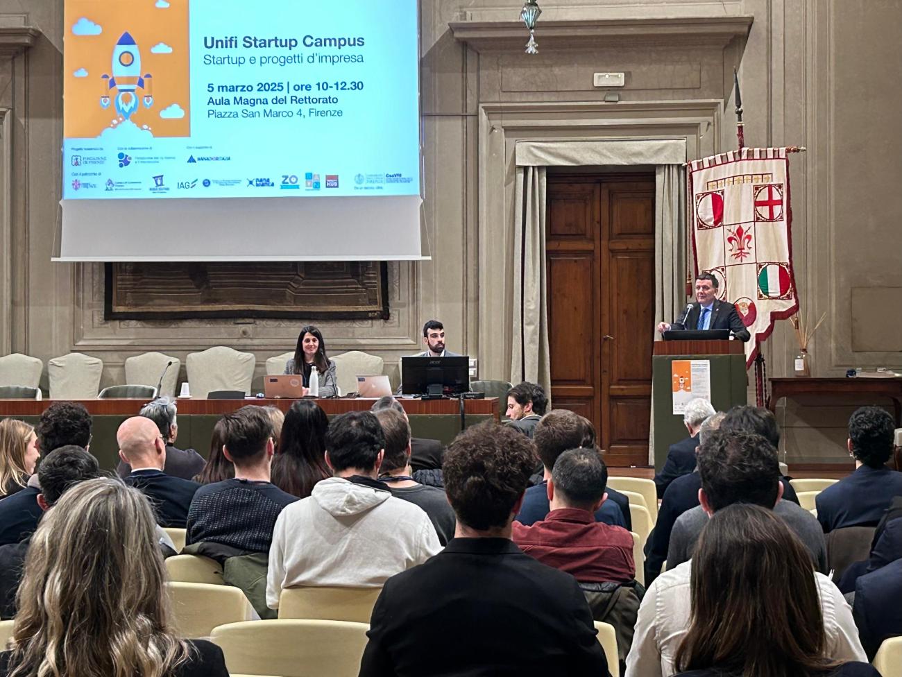 Il saluto del prorettore Marco Pierini a Unifi Startup Campus