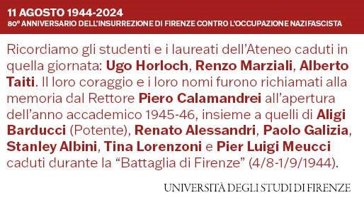 Liberazione Firenze caduti Unifi