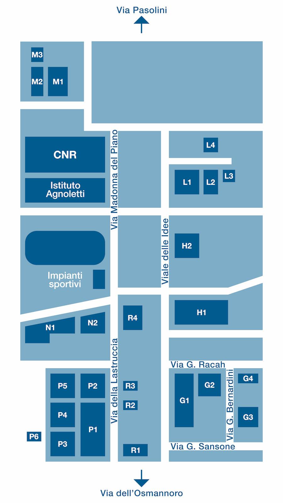 Mappa Campus Sesto Fiorentino