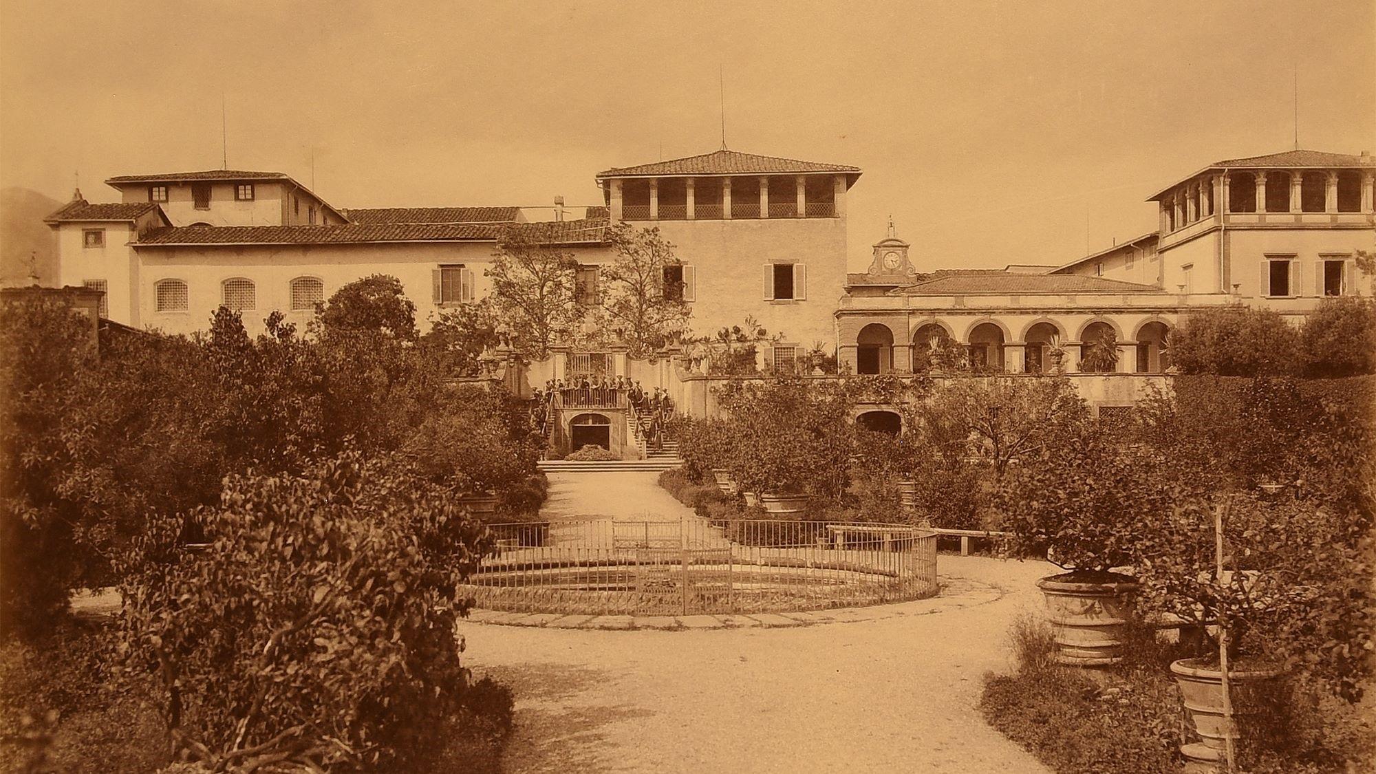 Il giardino di Villa La Quiete in una foto storica del 1906