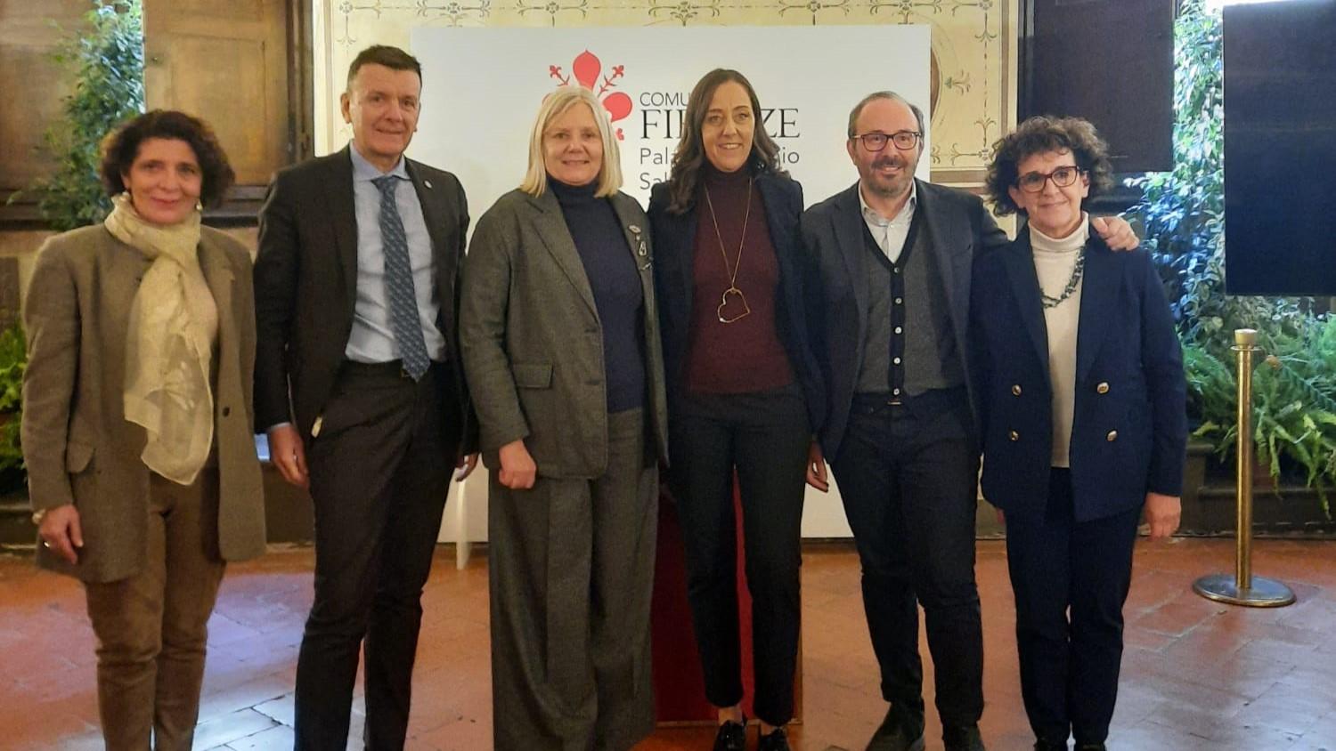 Da sinistra: Lucia Felici, Marco Pierini, Alessandra Petrucci, Sara Funaro, Dario Danti ed Ersilia Menesini